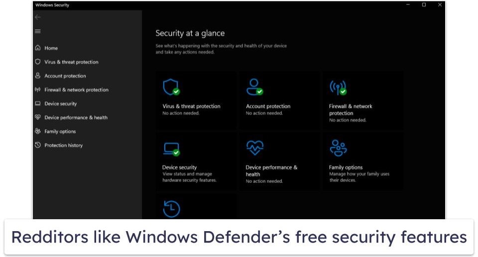 Bonus. Windows Defender — Default Windows Antivirus