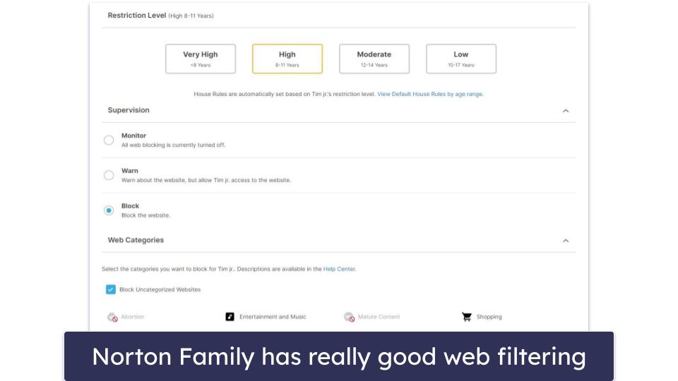 4. Norton Family — Best Unofficial Parental Control for Chromebook