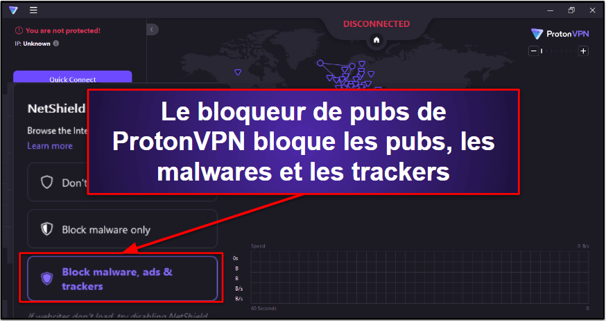 7. ProtonVPN — bloqueur de pubs qui détecte aussi les malwares