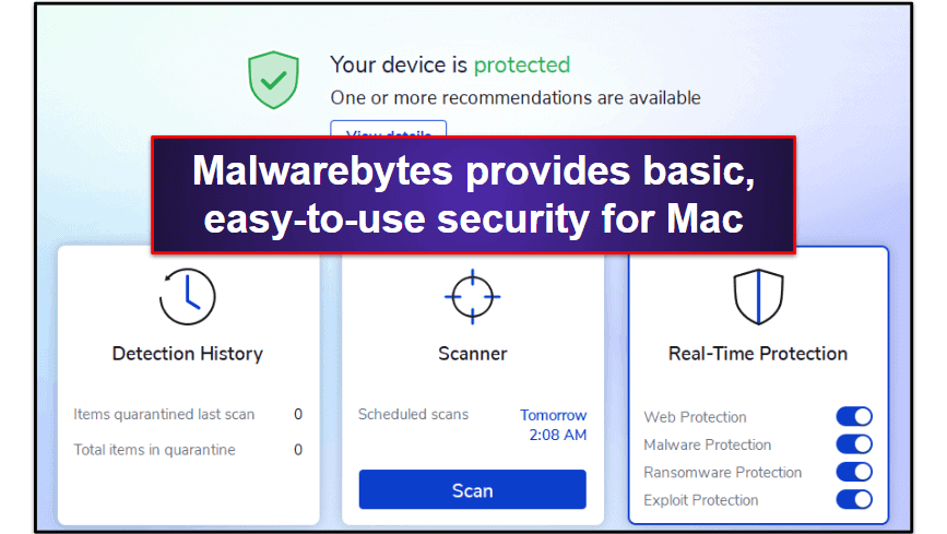 10. Malwarebytes — Minimalistic Antivirus for Mac Users
