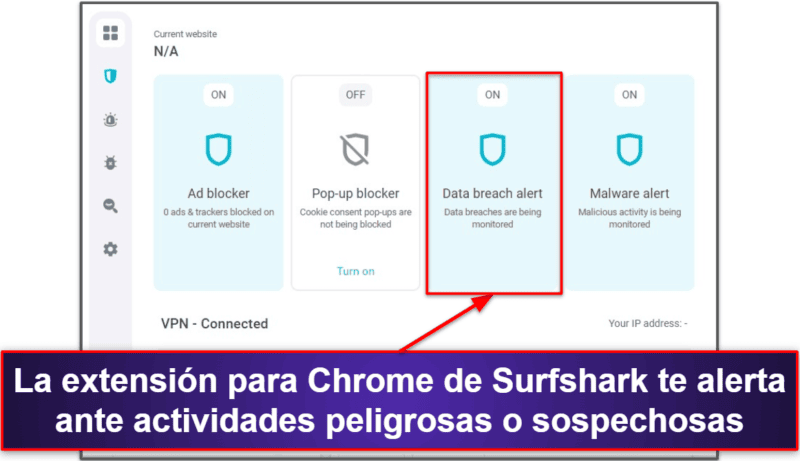 4. Surfshark: Es una gran VPN para Chrome y tiene una amplia red de servidores