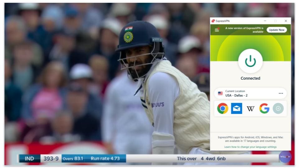 🥇1. ExpressVPN — Best VPN for Watching the ICC Cricket World Cup in 2024