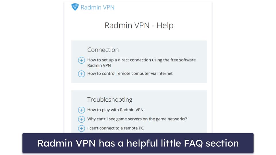 Radmin VPN Customer Support