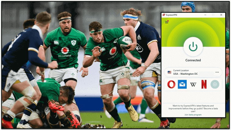 🥇1. ExpressVPN: la mejor VPN para ver el Mundial de Rugby en 2024