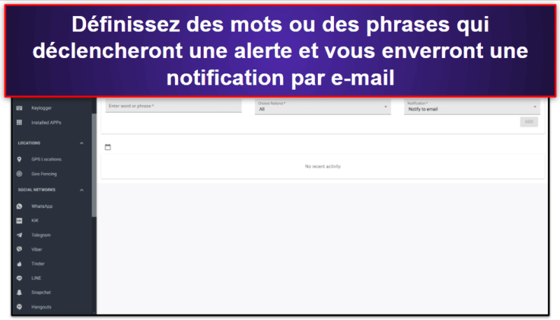 🥉3. mSpy : Efficace pour accéder aux messages Snapchat de votre enfant sur Android