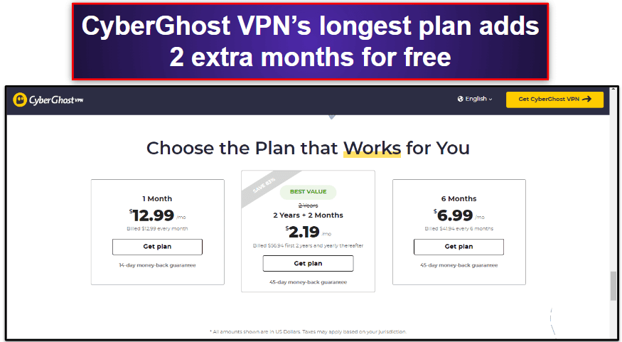 🥉3. CyberGhost VPN — High Performance With Large Server Network (Recommended for Gaming)