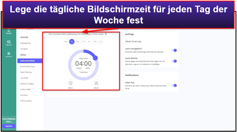 🥇1. Qustodio: beste App insgesamt, um die Bildschirmzeit zu limitieren