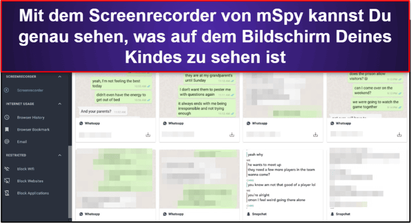 🥈2. mSpy – gute WhatsApp-Überwachung auf Android