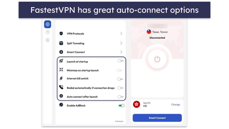 FastestVPN Features — Good Range of Features (Split-Tunneling, Ad Blocker & More)