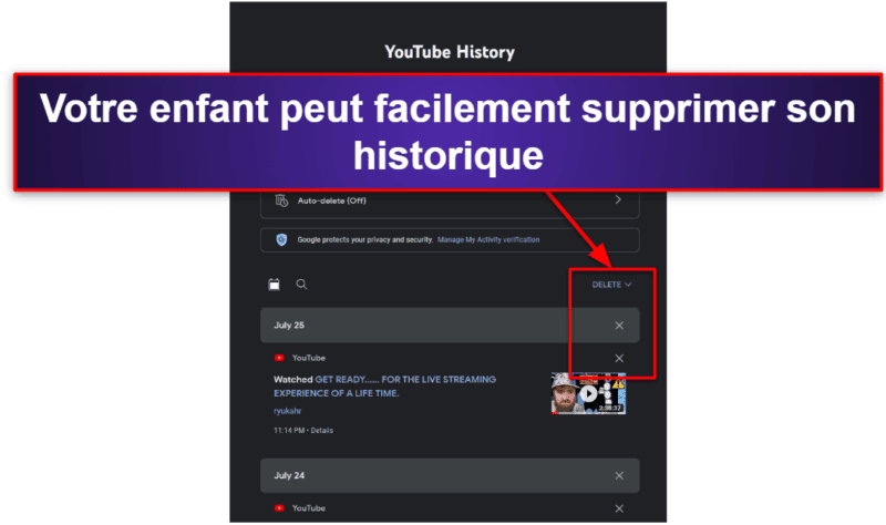 Caractéristiques de Google Family Link