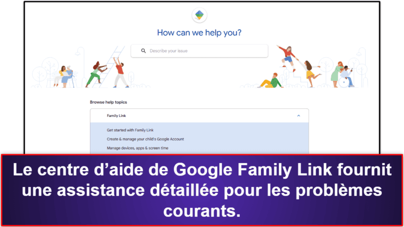 Assistance clientèle de Google Family Link