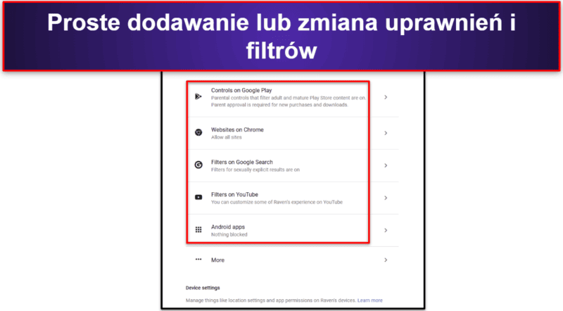 Łatwość korzystania z Google Family Link