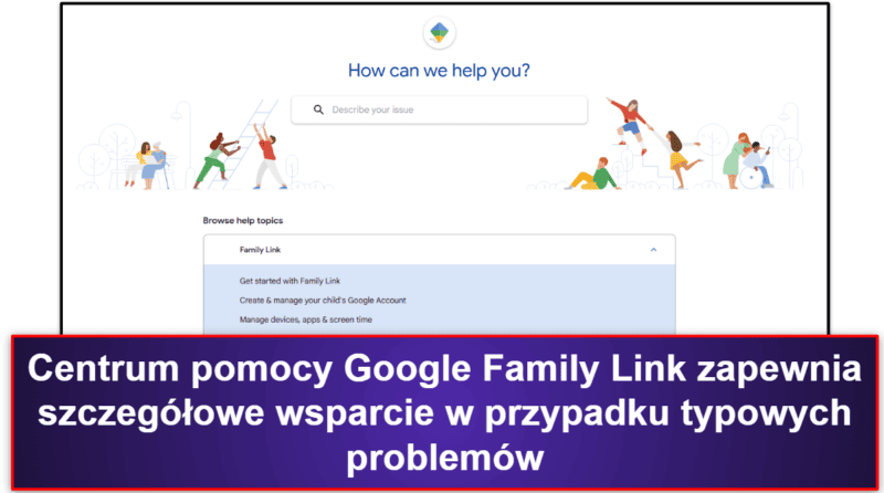 Obsługa klienta Google Family Link