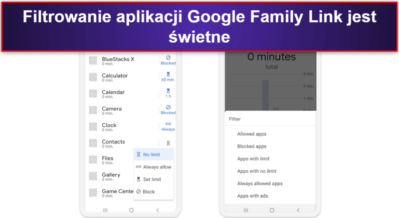 Funkcje Google Family Link