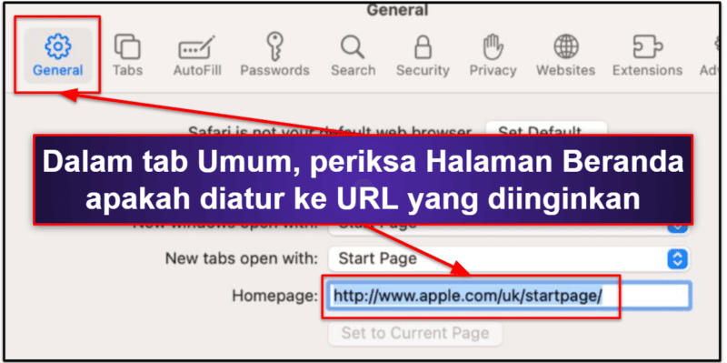 Langkah Pendahuluan: Hapus Ekstensi, Lalu Ganti Halaman Beranda dan Mesin Pencari Anda.