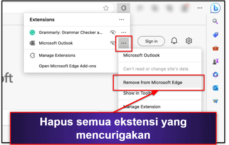 Langkah Pendahuluan: Hapus Ekstensi, Lalu Ganti Halaman Beranda dan Mesin Pencari Anda.