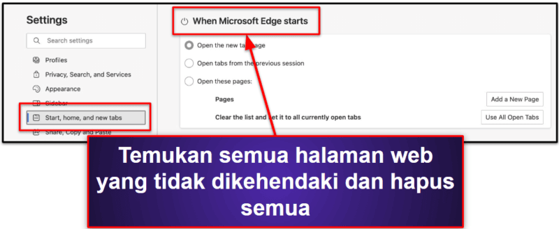 Langkah Pendahuluan: Hapus Ekstensi, Lalu Ganti Halaman Beranda dan Mesin Pencari Anda.