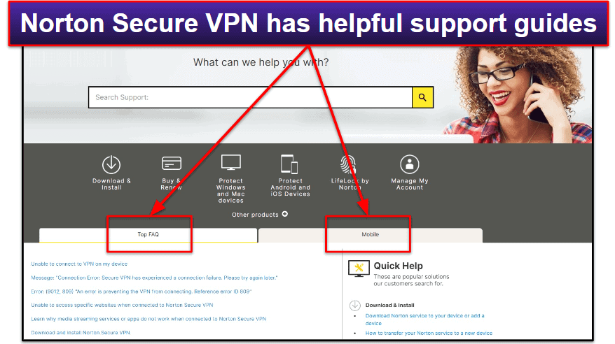 Norton Secure VPN Customer Support