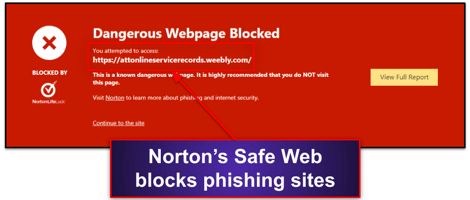 🥇1. Norton 360 — Overall Best Tool for Checking Unsafe Links in 2023