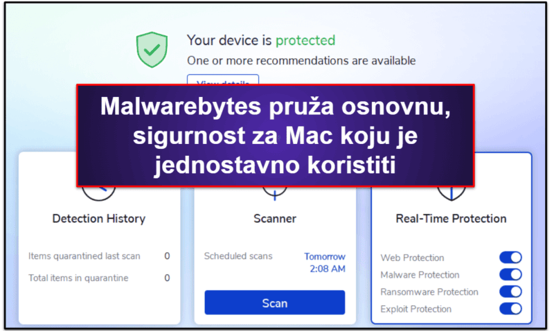 10. Malwarebytes – Minimalistički antivirusni program za Mac korisnike