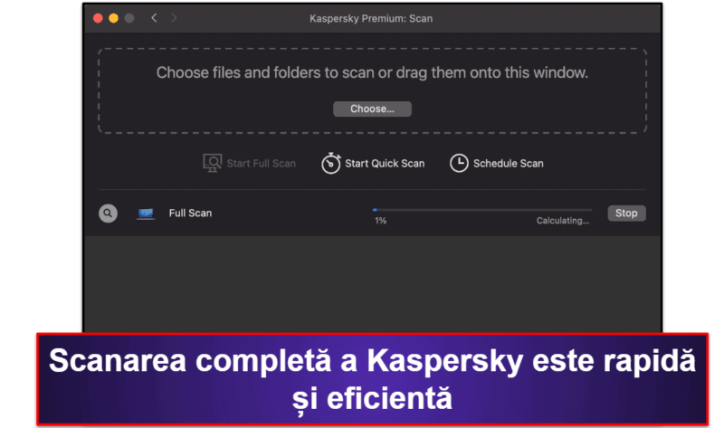 9. Kaspersky — Protecție decentă împotriva malware-urilor pentru macOS