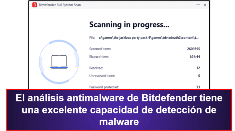 🥈2. Bitdefender Antivirus Free for Windows: antivirus ligero con funciones avanzadas de protección web y antimalware