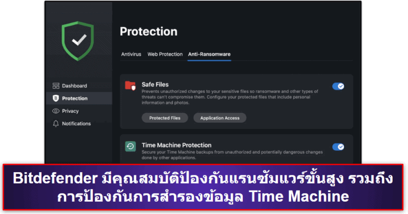 5. Bitdefender — การป้องกันแรนซัมแวร์ macOS ที่ยอดเยี่ยม