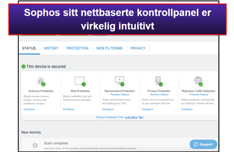 Bonus. Sophos— Brukervennlig antivirusprogram for Mac