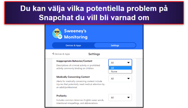 🥇1. Bark: Bäst övergripande föräldrakontroll för Snapchat