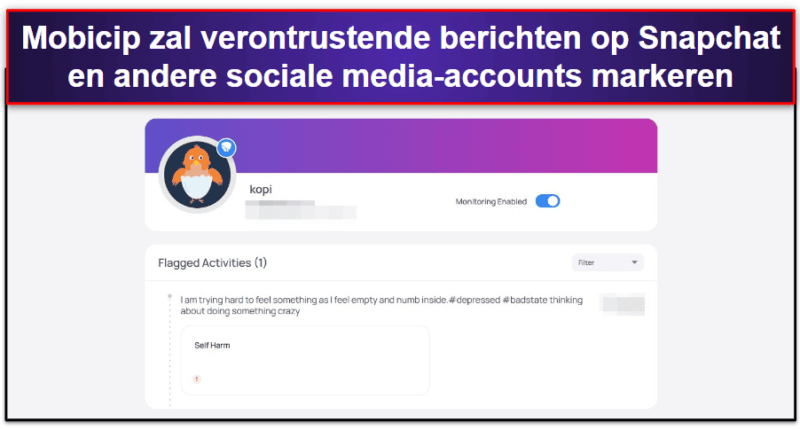 🥈2. Mobicip: beginnersvriendelijke toezichtfunctie voor Snapchat