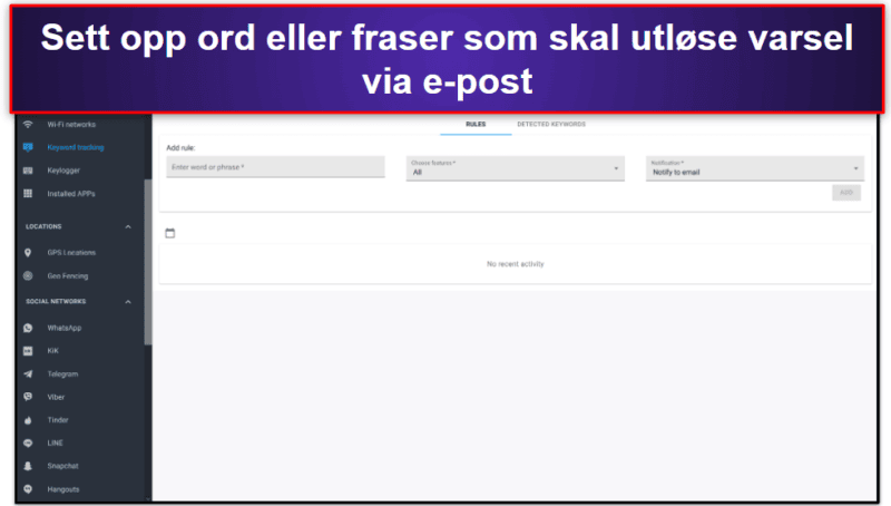 🥉3. mSpy: Bra for tilgang til barnets Snapchat-meldinger på Android