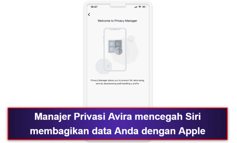 7. Avira Free Mobile Security untuk iOS — Fitur Privasi iOS yang Baik + VPN