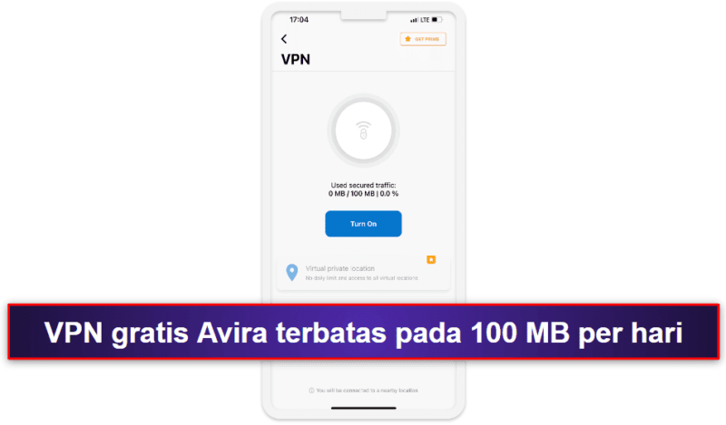 7. Avira Free Mobile Security untuk iOS — Fitur Privasi iOS yang Baik + VPN
