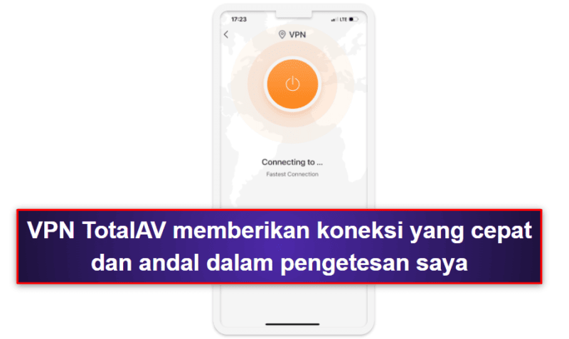 2.🥈 TotalAV Mobile Security — Aplikasi iOS yang Mudah Digunakan dengan Pemindaian Pelanggaran Data
