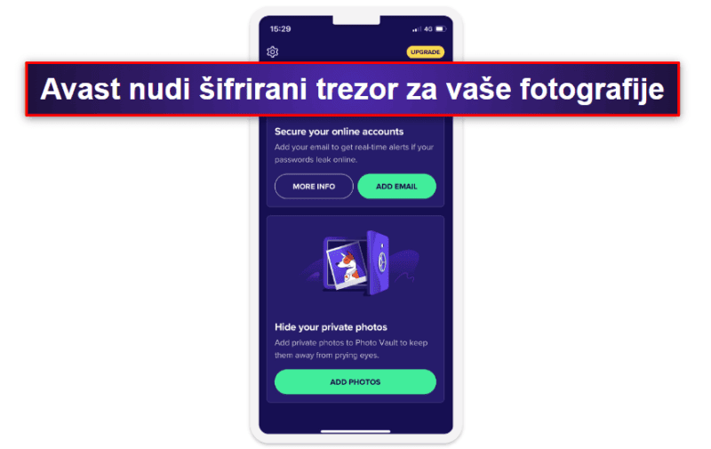 6. Avast Security &amp; Privacy za iOS – Osnovni skener mreže i šifrirani trezor za fotografije