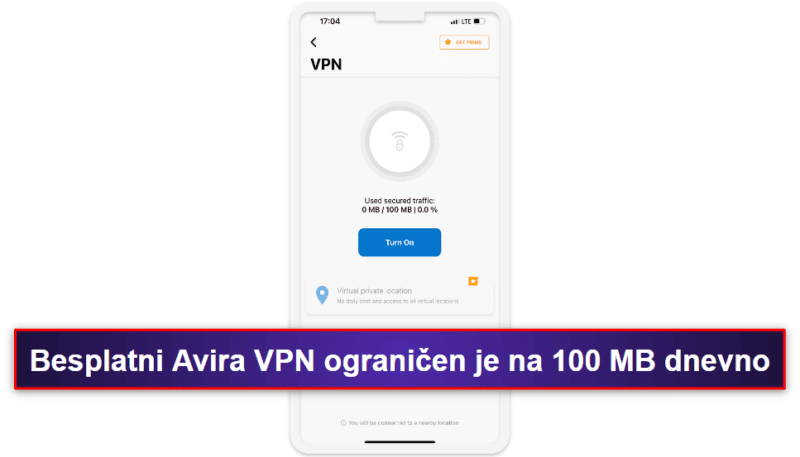 7. Avira Free Mobile Security za iOS – Dobre značajke privatnosti za iOS + VPN