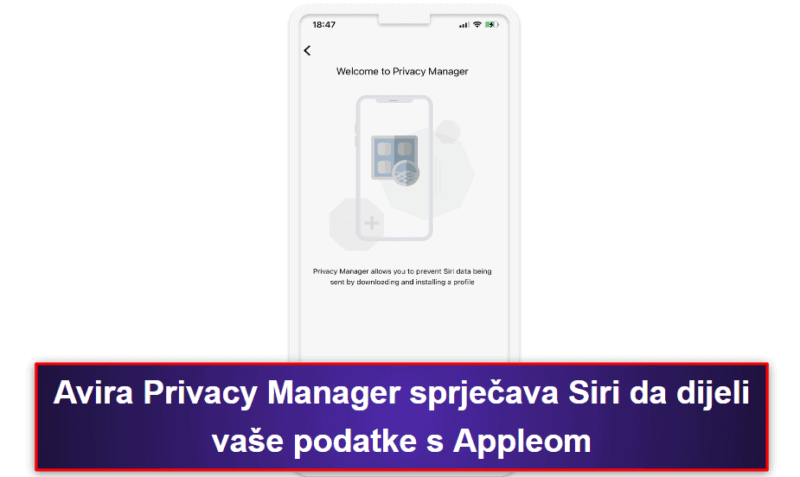 7. Avira Free Mobile Security za iOS – Dobre značajke privatnosti za iOS + VPN