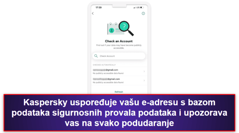8. Kaspersky Antivirus i VPN – VPN, upravitelj lozinkama i skener sigurnosnih povreda podataka