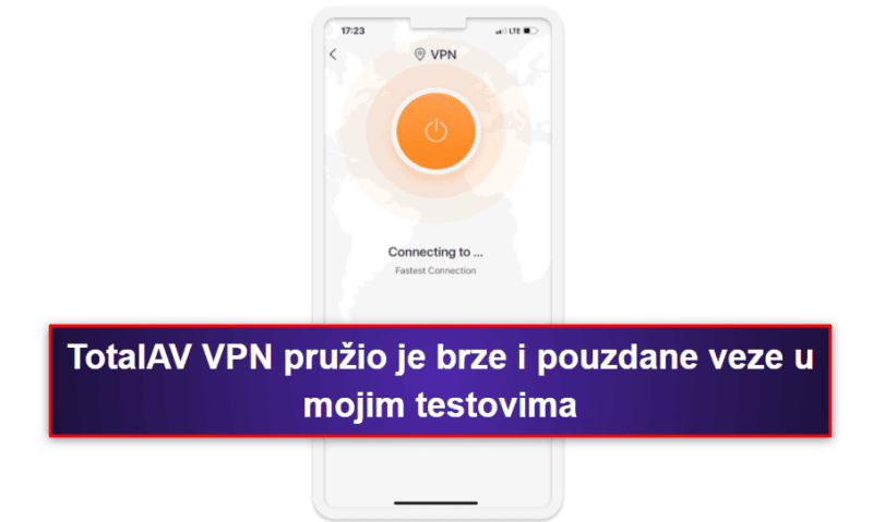 2.🥈 TotalAV Mobile Security – iOS aplikacija prilagođena korisnicima sa skeniranjem za sigurnosne povrede podataka