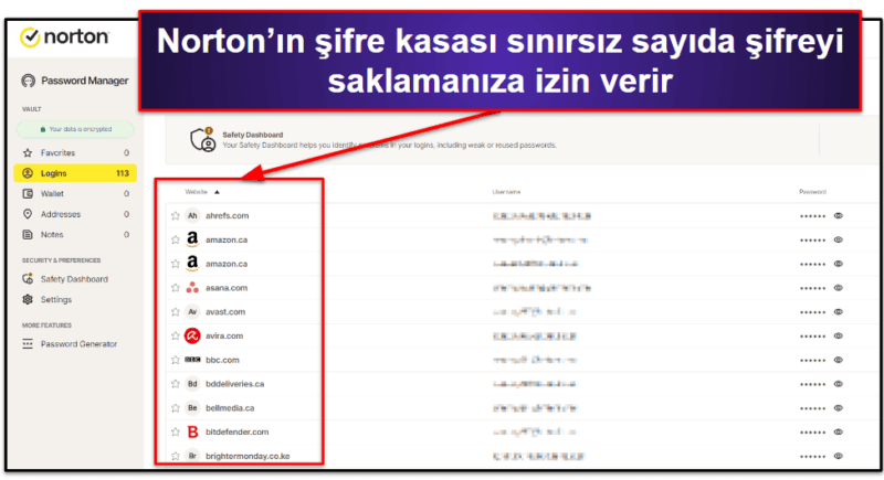 6. Norton Parola Yöneticisi — Mükemmel Antivirüs Planlarıyla İyi Bir Parola Yöneticisi
