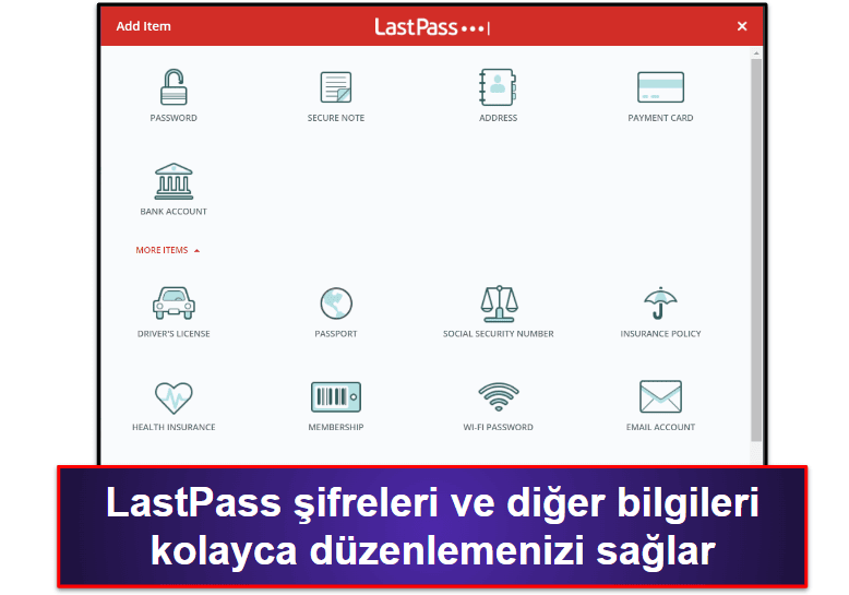 7. LastPass — Masaüstü veya Mobil Cihazlarda Sınırsız Parola