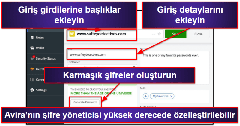 8. Avira Password Manager Free — Sınırsız Cihazda Sınırsız Parola Depolama