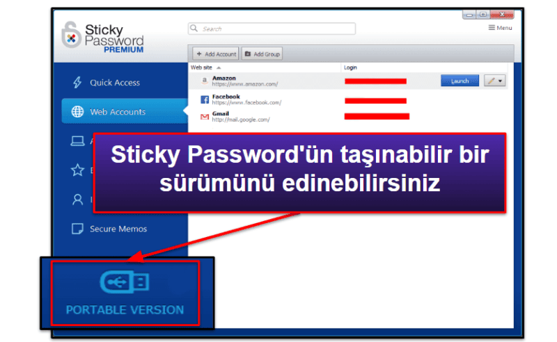 9. Sticky Password — Yüksek Tarayıcı Uyumluluğu + Taşınabilir USB Sürümü