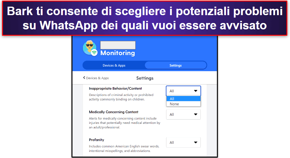 🥇1. Bark — La miglior app di controllo genitori in assoluto per WhatsApp