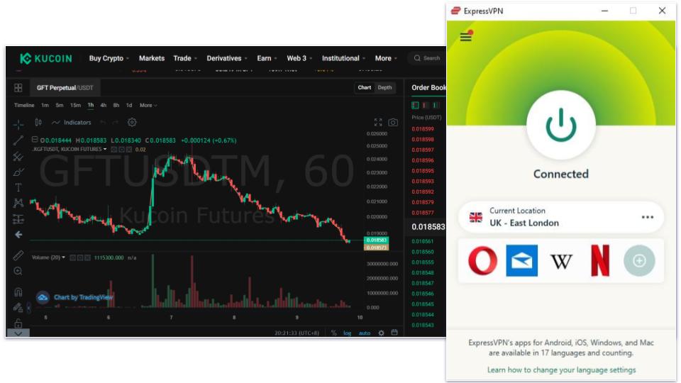 🥇1. ExpressVPN — Best VPN for Accessing KuCoin From the US in 2024