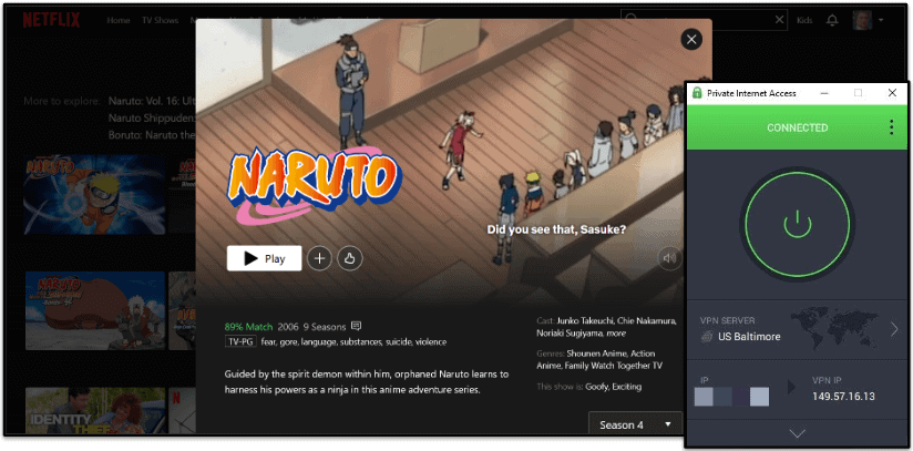 🥈2. Private Internet Access — Excellent for Watching Naruto on Mobile