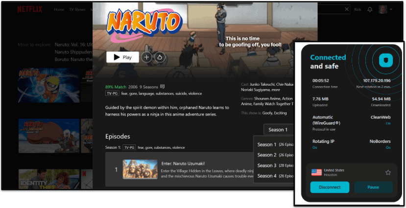 Las 5 mejores VPN de 2024 para ver Naruto en Netflix