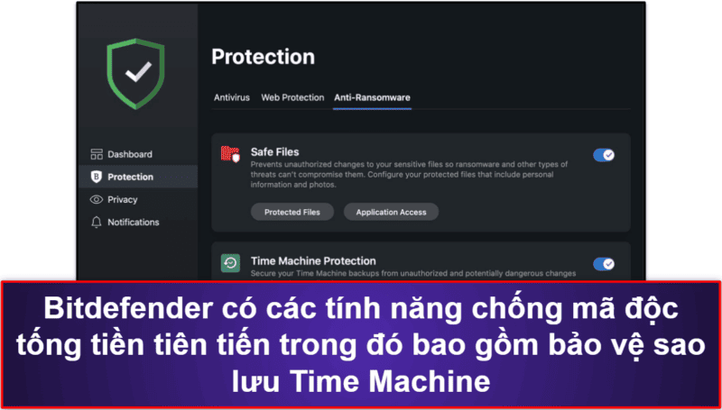5. Bitdefender — Các tính năng bảo vệ chống mã độc tống tiền trên macOS tuyệt vời