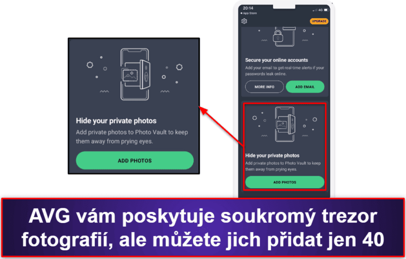 9. AVG Mobile Security for iPhone &amp; iPad – Jednoduchá aplikace s upozorněním na narušení dat a ochranou Wi-Fi