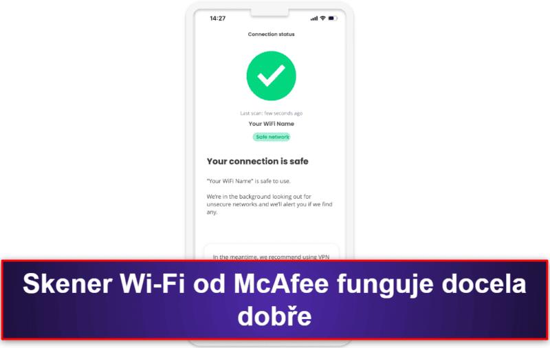 3.🥉 McAfee Mobile Security for iOS – Špičkové bezpečnostní funkce a dobrá webová ochrana